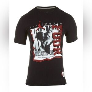Jordan Black and Red Graphic Tee